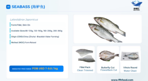 Seabass (Lateolabrax japonicus) processing in China including whole round, fillet and OEM seafood products from seafood factory